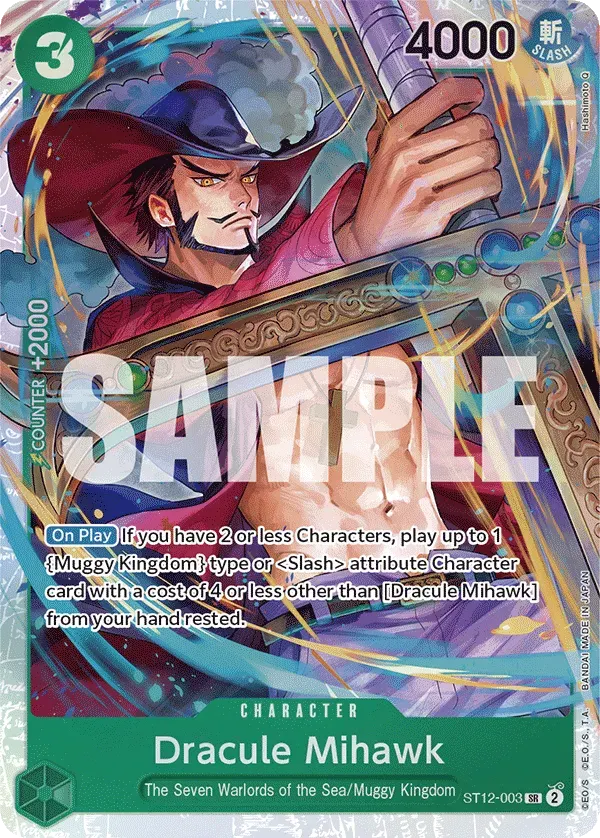 Dracule Mihawk — carte One Piece TCG ST12-003 (Zoro and Sanji)
