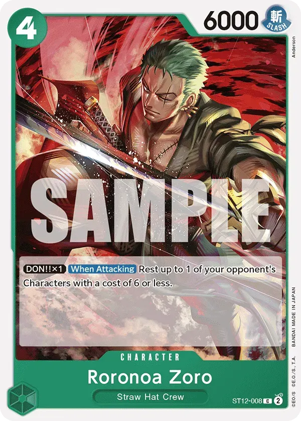 Roronoa Zoro — carte One Piece TCG ST12-008 (Zoro and Sanji)