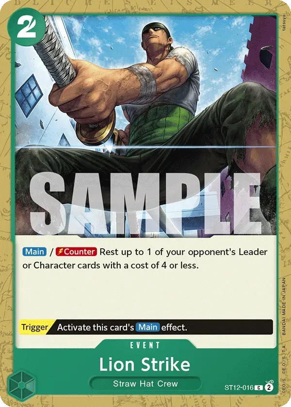 Lion Strike — carte One Piece TCG ST12-016 (Zoro and Sanji)