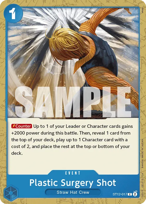 Plastic Surgery Shot — carte One Piece TCG ST12-017 (Zoro and Sanji)