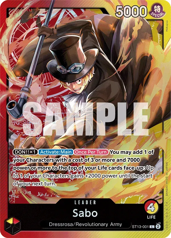 Sabo — carte One Piece TCG ST13-001 (The Three Brothers)