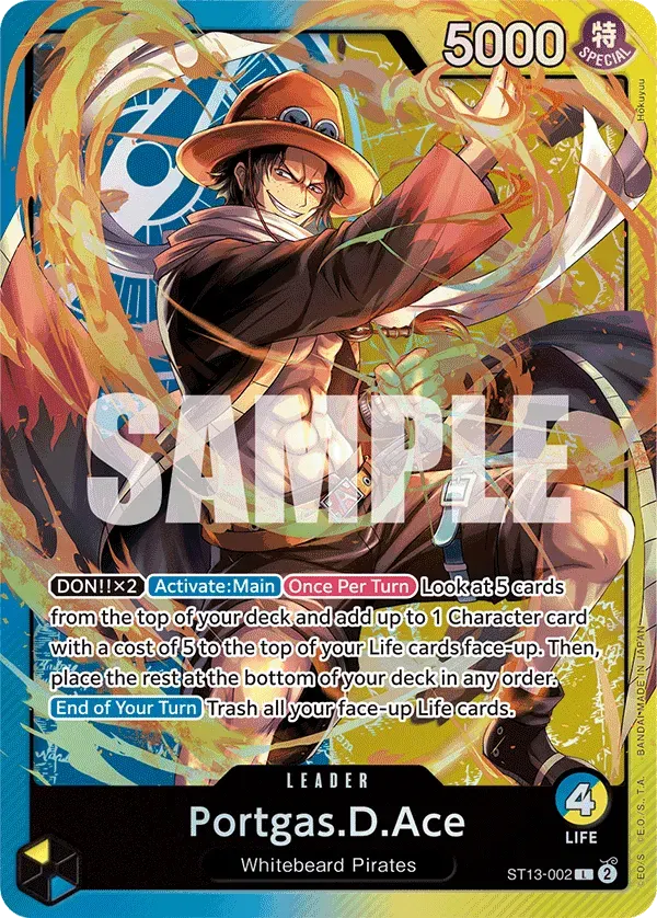 Portgas.D.Ace — carte One Piece TCG ST13-002 (The Three Brothers)