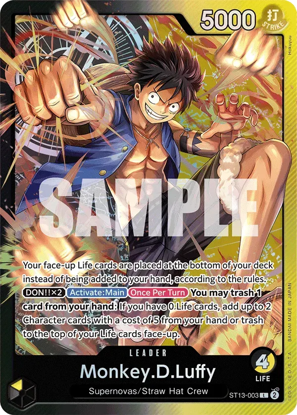 Monkey.D.Luffy — carte One Piece TCG ST13-003 (The Three Brothers)