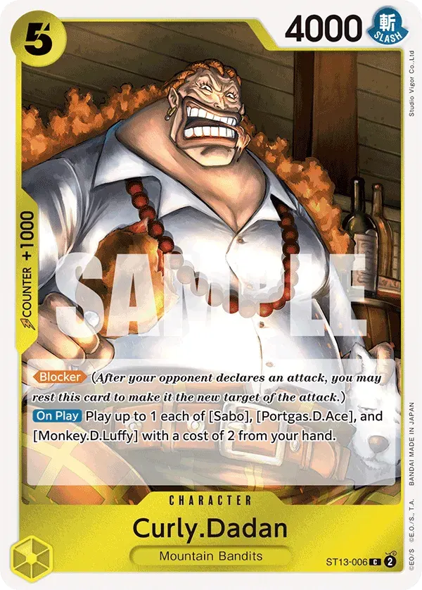 Curly.Dadan — carte One Piece TCG ST13-006 (The Three Brothers)