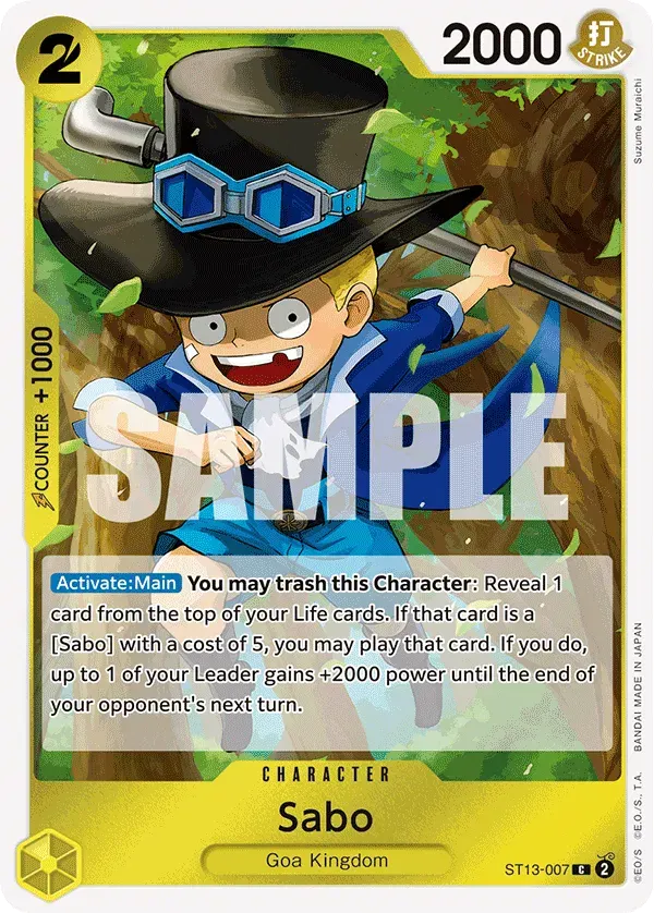 Sabo — carte One Piece TCG ST13-007 (The Three Brothers)