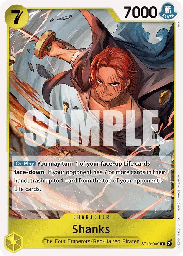 Shanks — carte One Piece TCG ST13-009 (The Three Brothers)