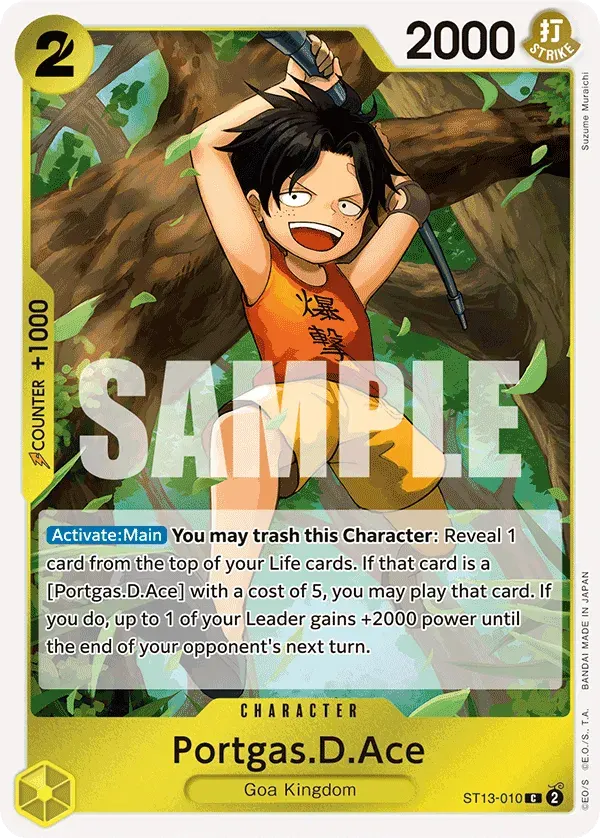 Portgas.D.Ace — carte One Piece TCG ST13-010 (The Three Brothers)