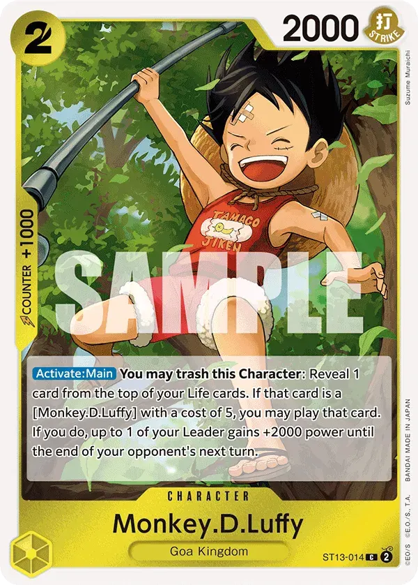 Monkey.D.Luffy — carte One Piece TCG ST13-014 (The Three Brothers)