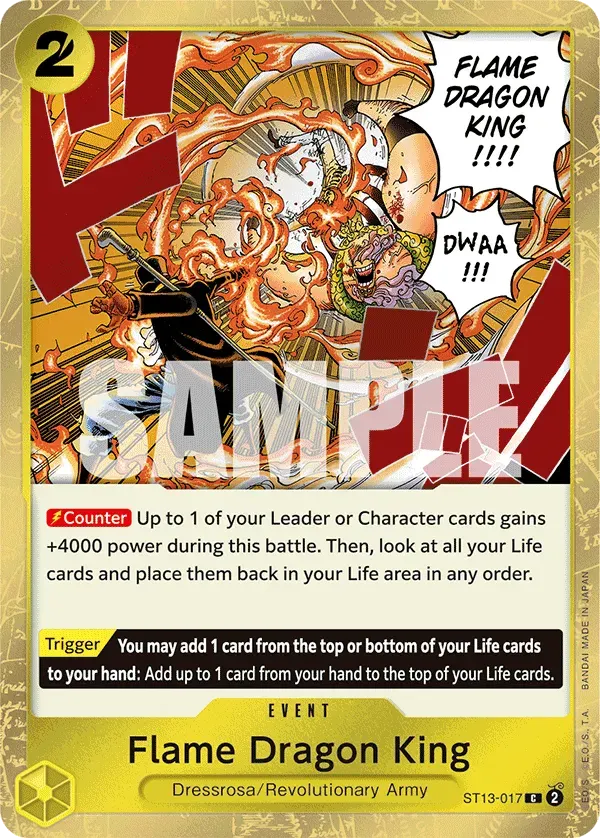 Flame Dragon King — carte One Piece TCG ST13-017 (The Three Brothers)