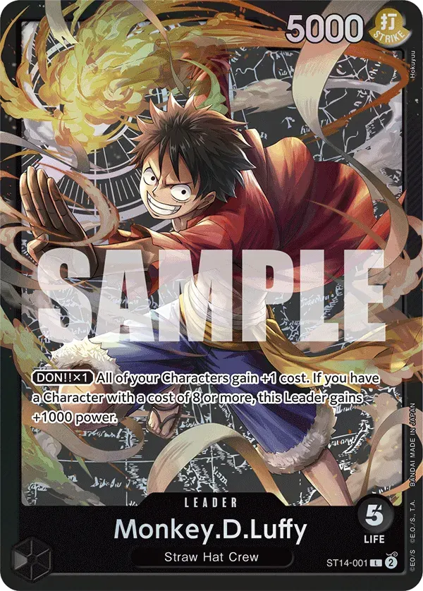 Monkey.D.Luffy — carte One Piece TCG ST14-001 (3D2Y)