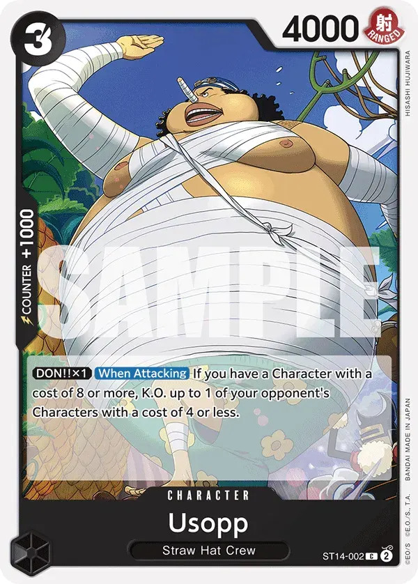 Usopp — carte One Piece TCG ST14-002 (3D2Y)
