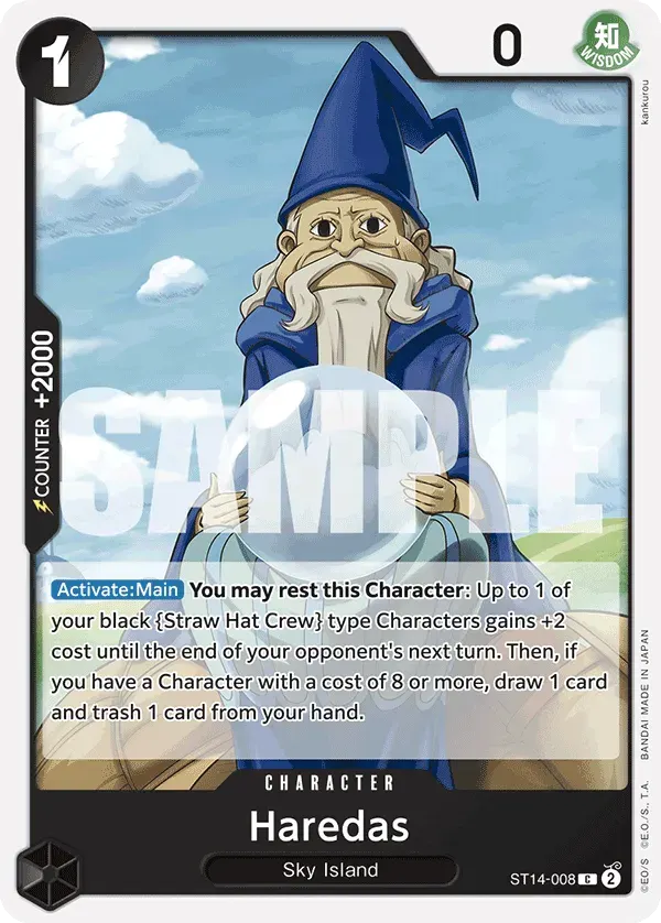 Haredas — carte One Piece TCG ST14-008 (3D2Y)