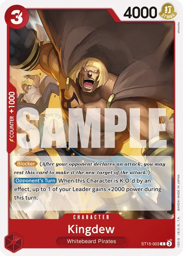 Kingdew — carte One Piece TCG ST15-003 (Edward.Newgate)
