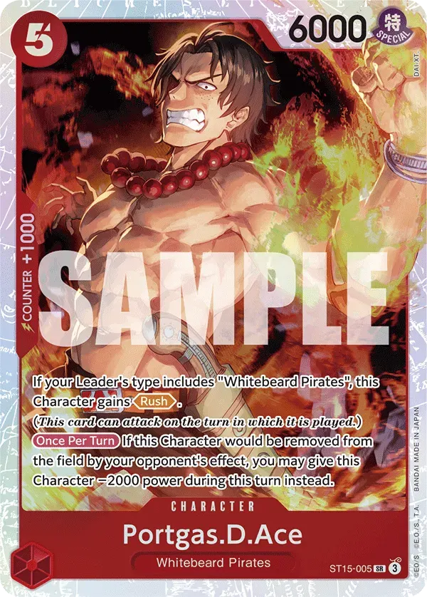 Portgas.D.Ace — carte One Piece TCG ST15-005 (Edward.Newgate)