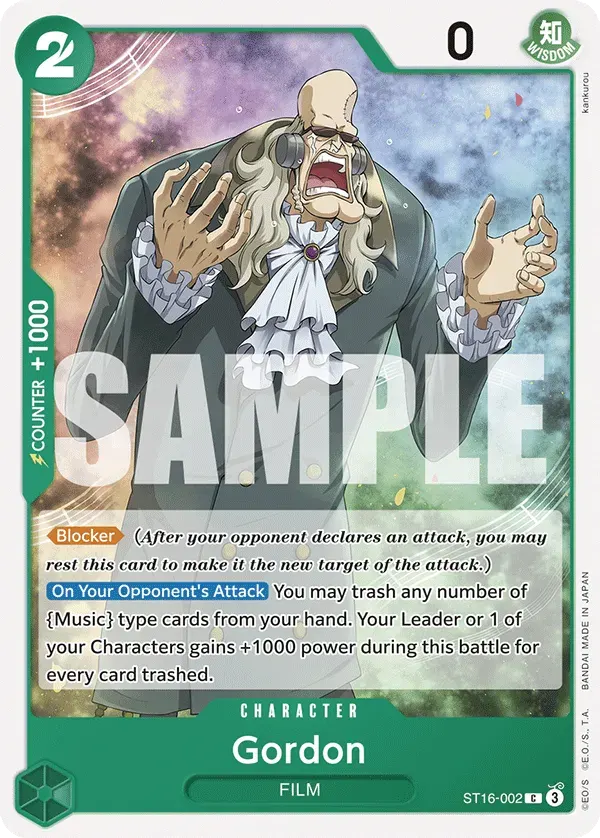 Gordon — carte One Piece TCG ST16-002 (Uta)