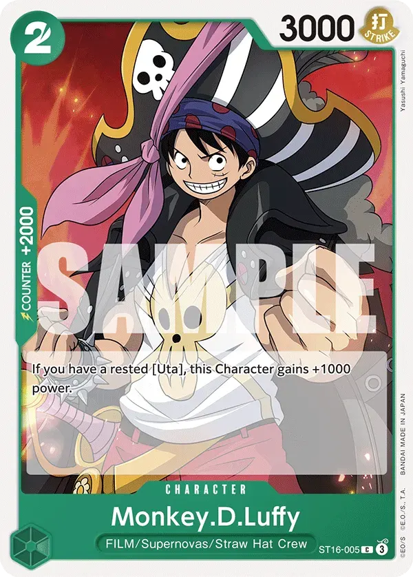 Monkey.D.Luffy — carte One Piece TCG ST16-005 (Uta)