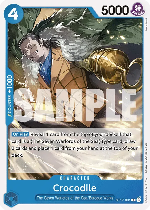 Crocodile — carte One Piece TCG ST17-001 (Donquixote Doflamingo)