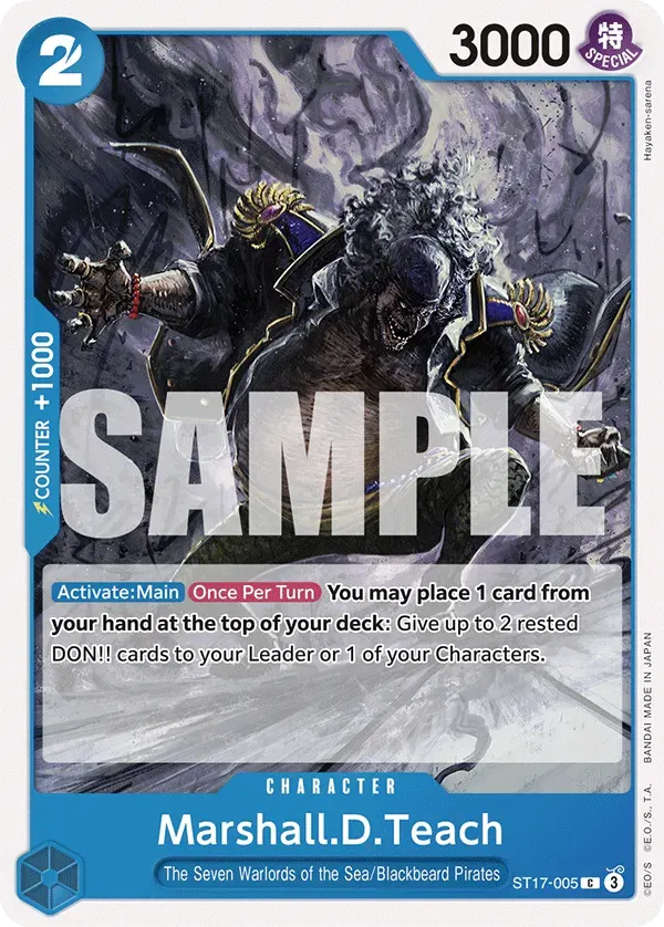 Marshall.D.Teach — carte One Piece TCG ST17-005 (Donquixote Doflamingo)
