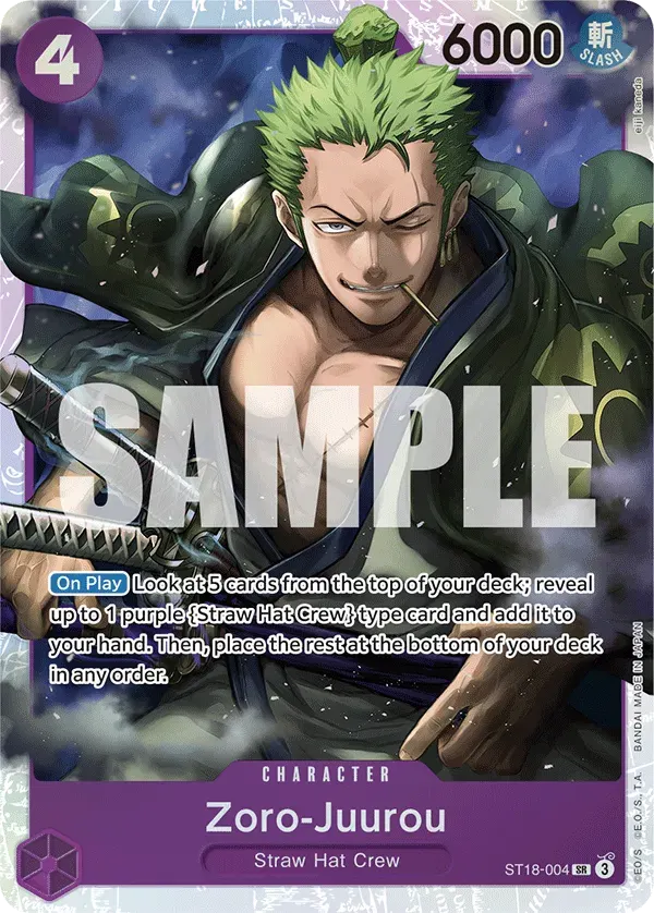 Zoro-Juurou — carte One Piece TCG ST18-004 (Monkey D. Luffy)