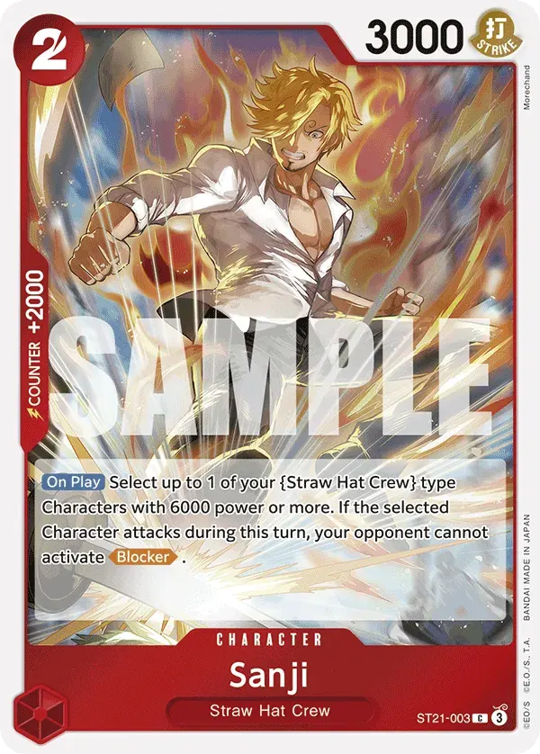 Sanji — carte One Piece TCG ST21-003 (EX - GEAR5)