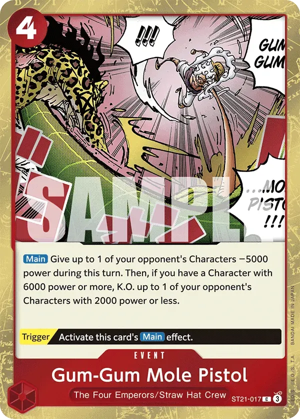 Gum-Gum Mole Pistol — carte One Piece TCG ST21-017 (EX - GEAR5)