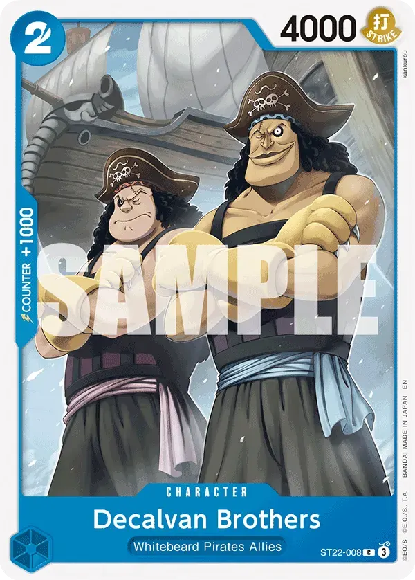 Decalvan Brothers — carte One Piece TCG ST22-008 (Ace & Newgate)