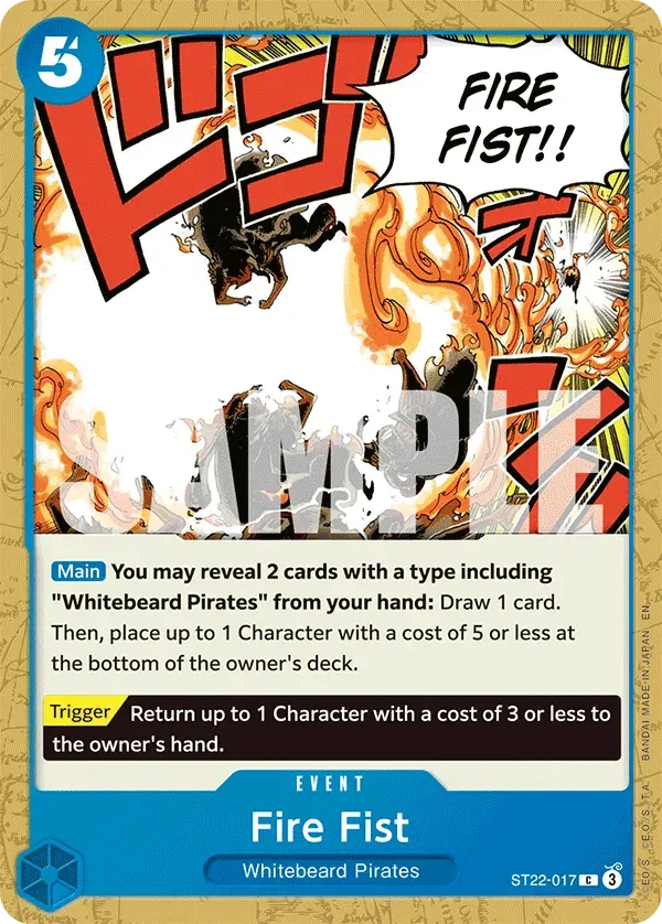 Fire Fist — carte One Piece TCG ST22-017 (Ace & Newgate)
