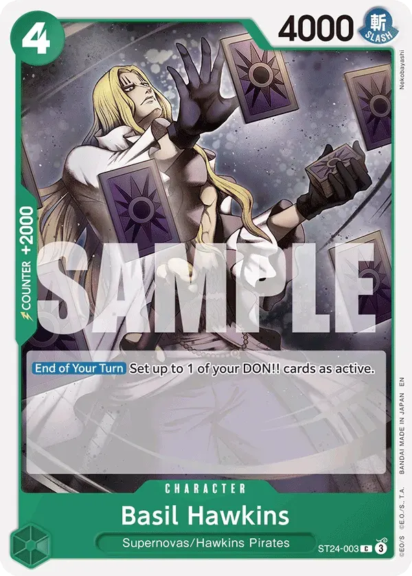 Basil Hawkins — carte One Piece TCG ST24-003 (Jewelry Bonney)
