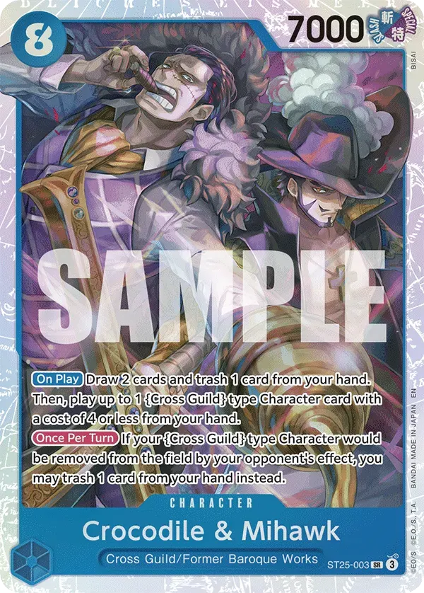 Crocodile & Mihawk — carte One Piece TCG ST25-003 (Buggy)