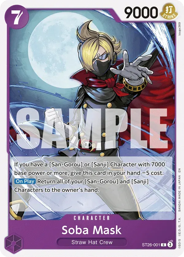 Soba Mask — carte One Piece TCG ST26-001 (Monkey D. Luffy)