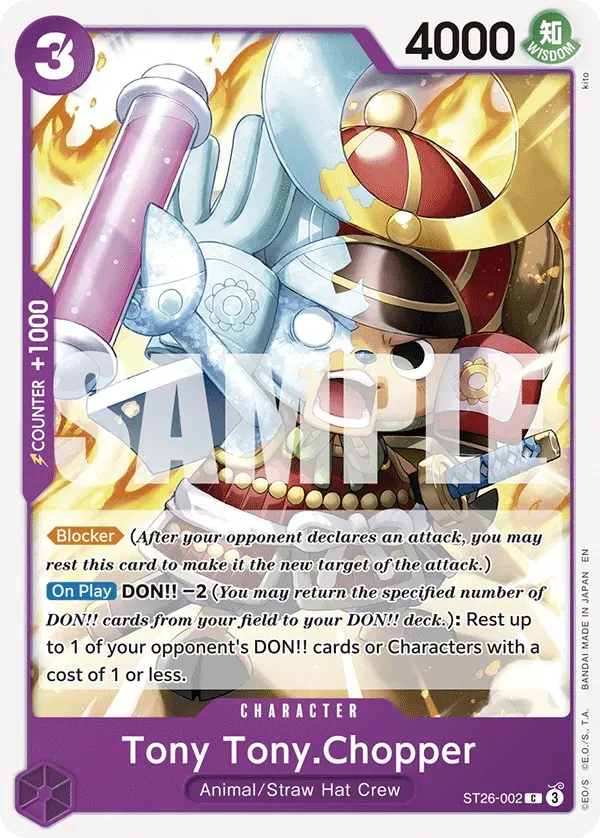 Tony Tony.Chopper — carte One Piece TCG ST26-002 (Monkey D. Luffy)