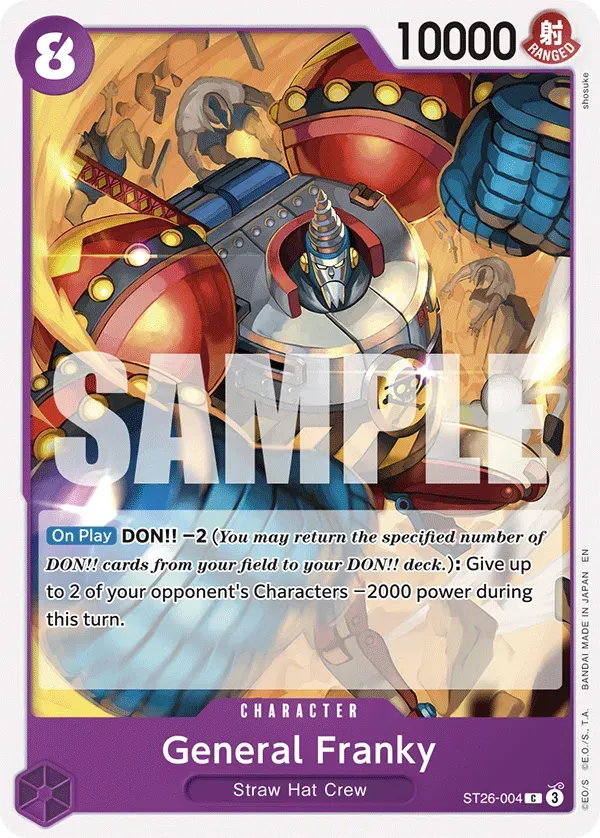 General Franky — carte One Piece TCG ST26-004 (Monkey D. Luffy)
