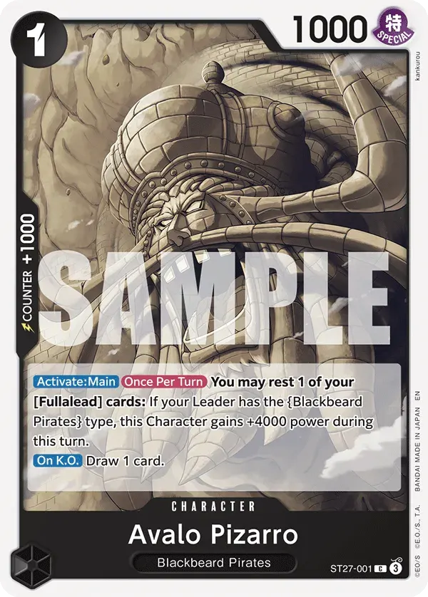 Avalo Pizarro — carte One Piece TCG ST27-001 (Marshall.D.Teach)