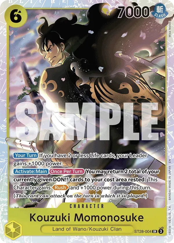 Kouzuki Momonosuke — carte One Piece TCG ST28-004 (Yamato)