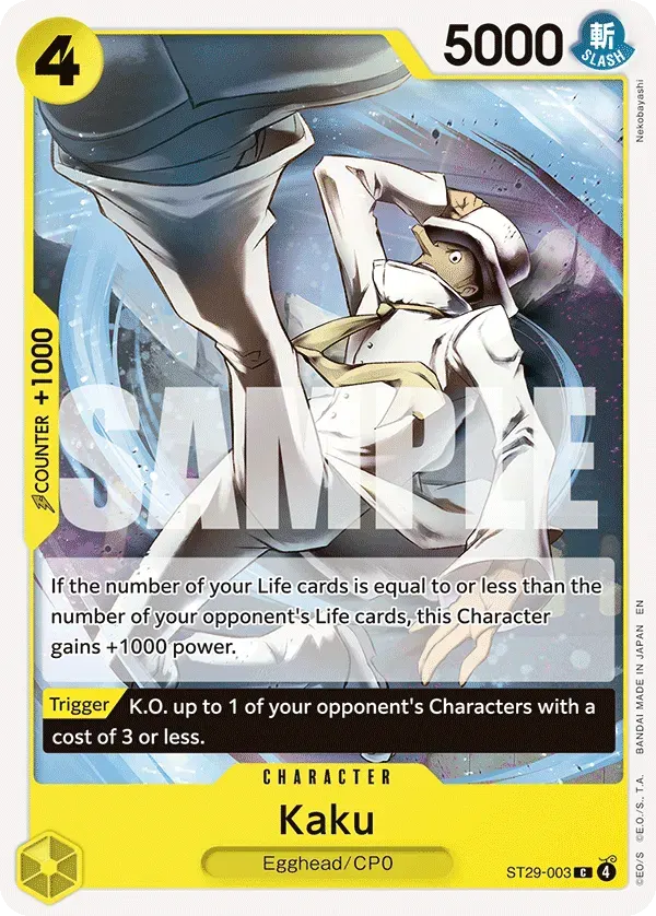Kaku — carte One Piece TCG ST29-003 (Egghead)