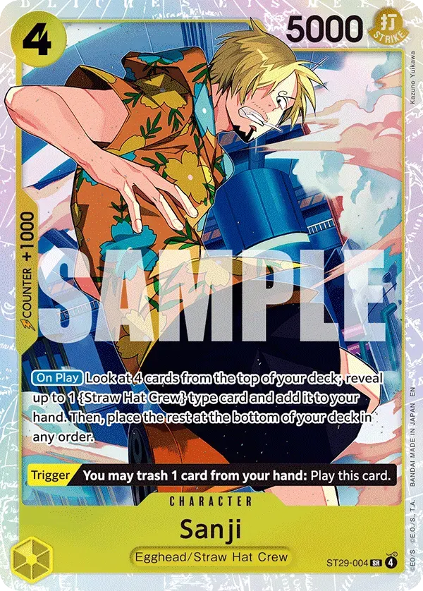 Sanji — carte One Piece TCG ST29-004 (Egghead)
