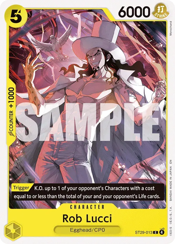 Rob Lucci — carte One Piece TCG ST29-013 (Egghead)