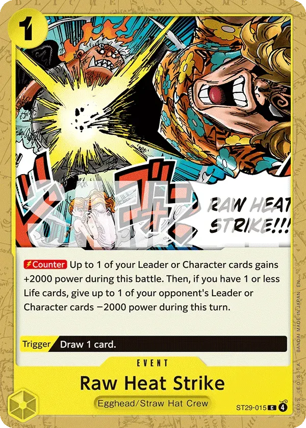 Raw Heat Strike — carte One Piece TCG ST29-015 (Egghead)