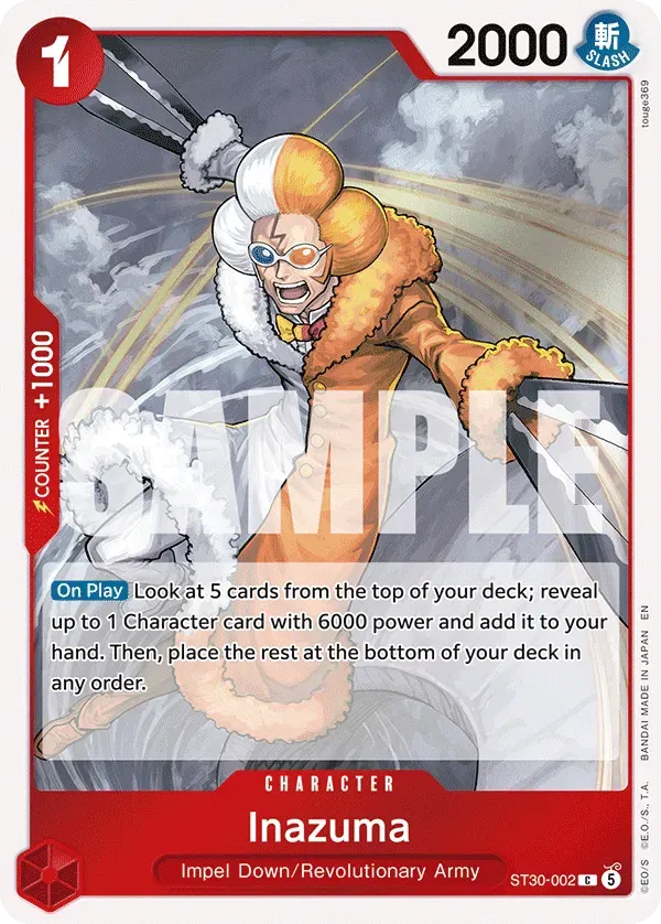 Inazuma — carte One Piece TCG ST30-002 (Luffy & Ace)