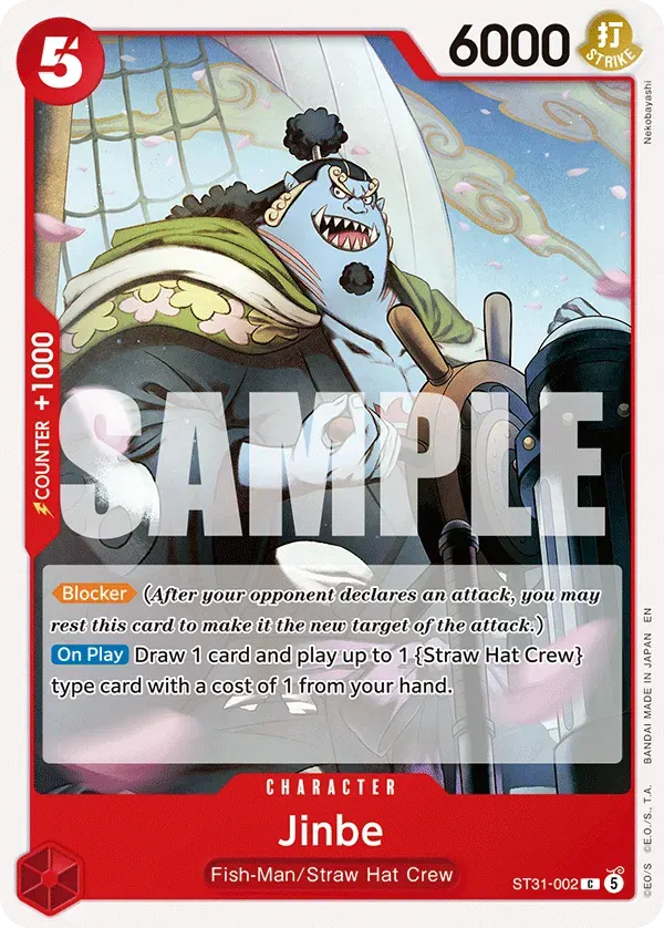 Jinbe — carte One Piece TCG ST31-002 (Monkey.D.Luffy)