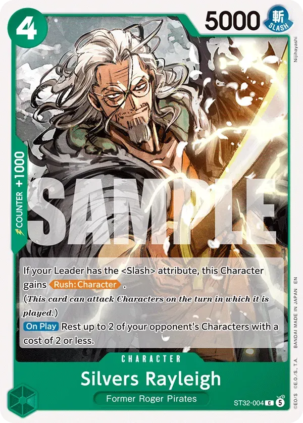 Silvers Rayleigh — carte One Piece TCG ST32-004 (Roronoa Zoro)