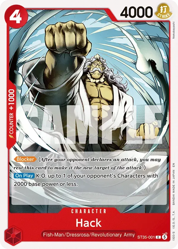Hack — carte One Piece TCG ST35-001 (Sabo)