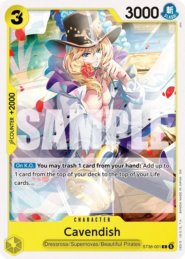 Cavendish — carte One Piece TCG ST36-001 (Eustass"Captain"Kid)