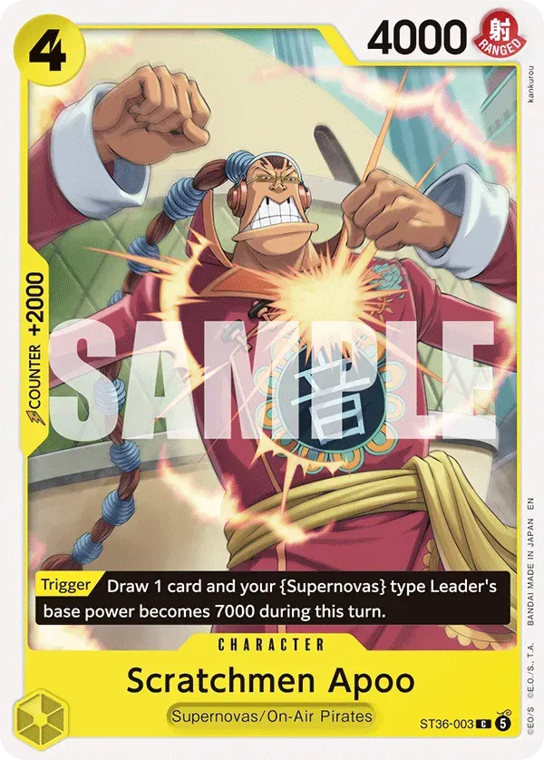 Scratchmen Apoo — carte One Piece TCG ST36-003 (Eustass"Captain"Kid)