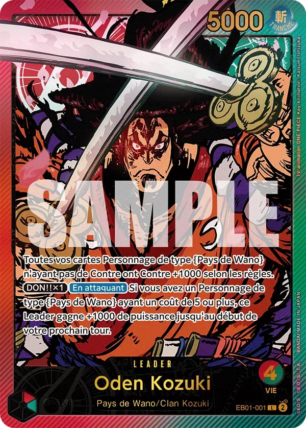 Oden Kozuki — carte One Piece TCG EB01-001 (Anime 25th Collection)