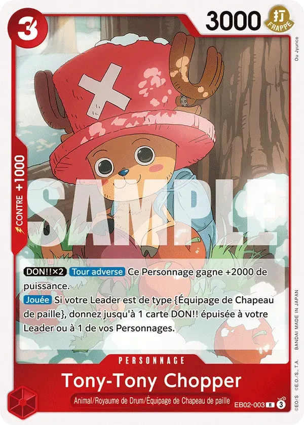 Tony-Tony Chopper — carte One Piece TCG EB02-003 (Anime 25th Collection)