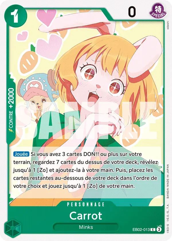 Carrot — carte One Piece TCG EB02-013 (Anime 25th Collection)