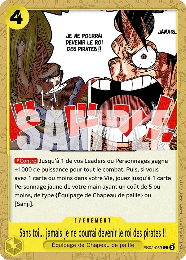 Sans toi... jamais je ne pourrai devenir le roi des pirates !! — carte One Piece TCG EB02-059 (Anime 25th Collection)