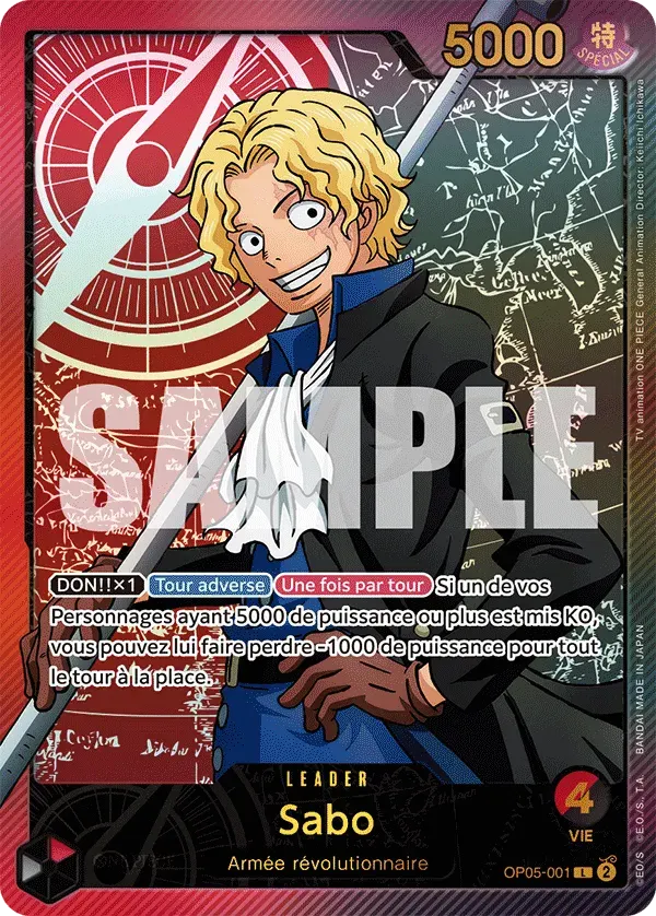 Sabo — carte One Piece TCG OP05-001 (Anime 25th Collection)