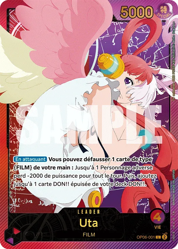 Uta — carte One Piece TCG OP06-001 (Anime 25th Collection)